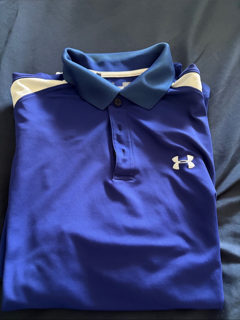 Under Armour Men’s Royal Blue Polo with White Accents